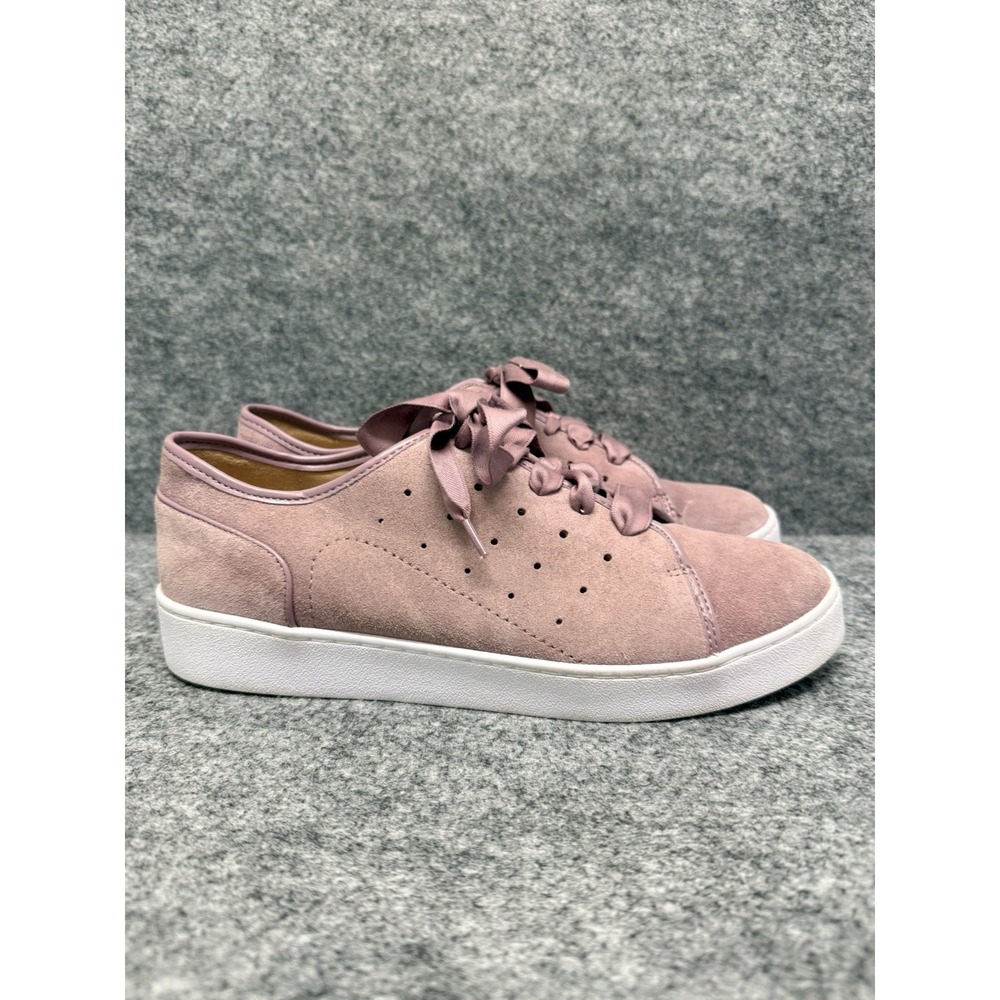 Vionic Keke Sneakers Lilac Mauve Suede Lace Up Size 8.